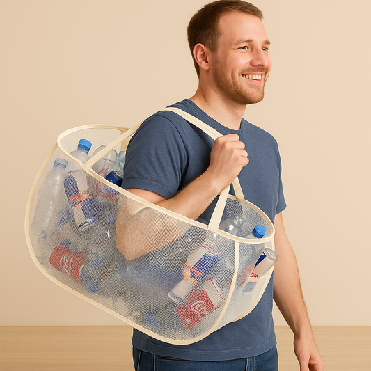 Faltbare Sammelbox für Pfandflaschen und Dosen