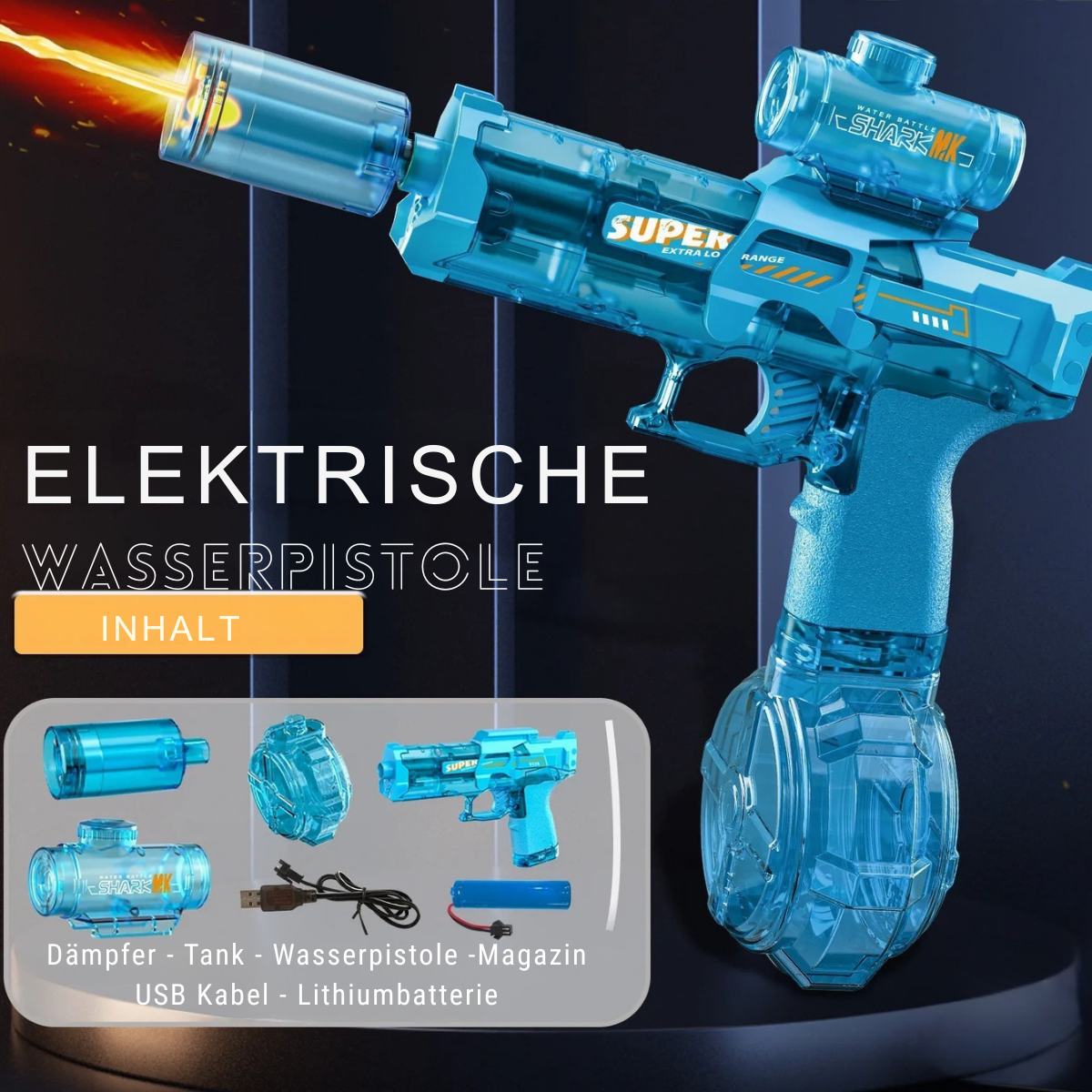 HydroBlaze X1 - Wasserpistole mit Showeffekt